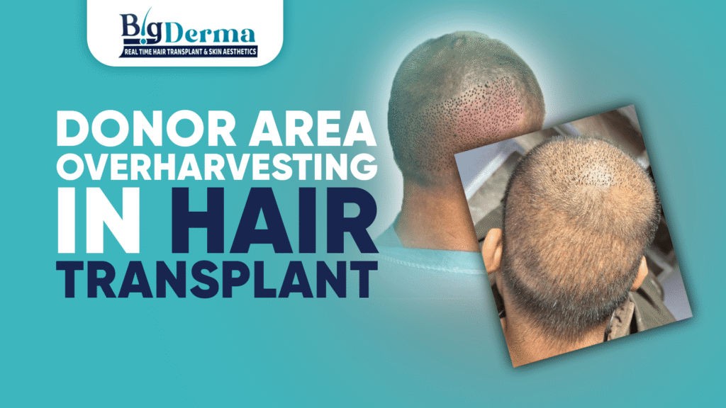 Donor area overharvesting in hair transplant