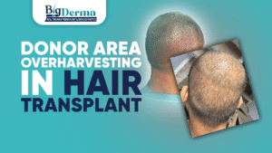 Donor area overharvesting in hair transplant
