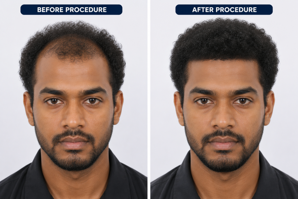 Afro hair transplant