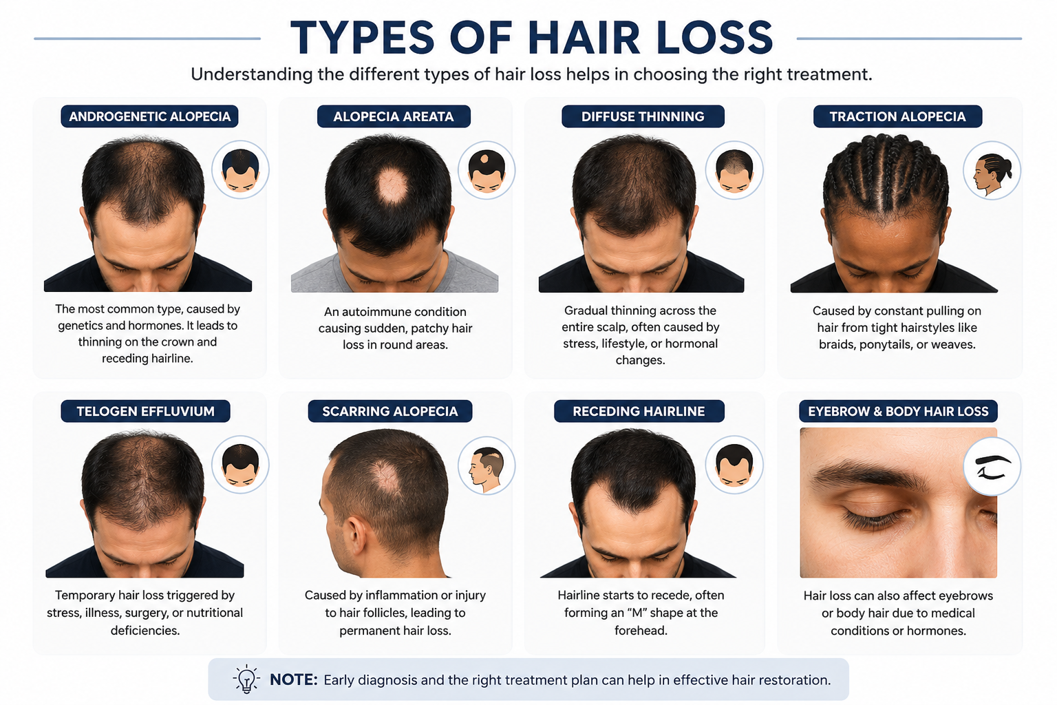 Types of hair loss